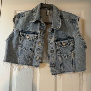 Denim cropped jacket